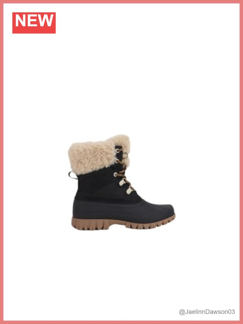 Camden Waterproof Mid-Calf Snow Boots Nylon Lace-Up Winter